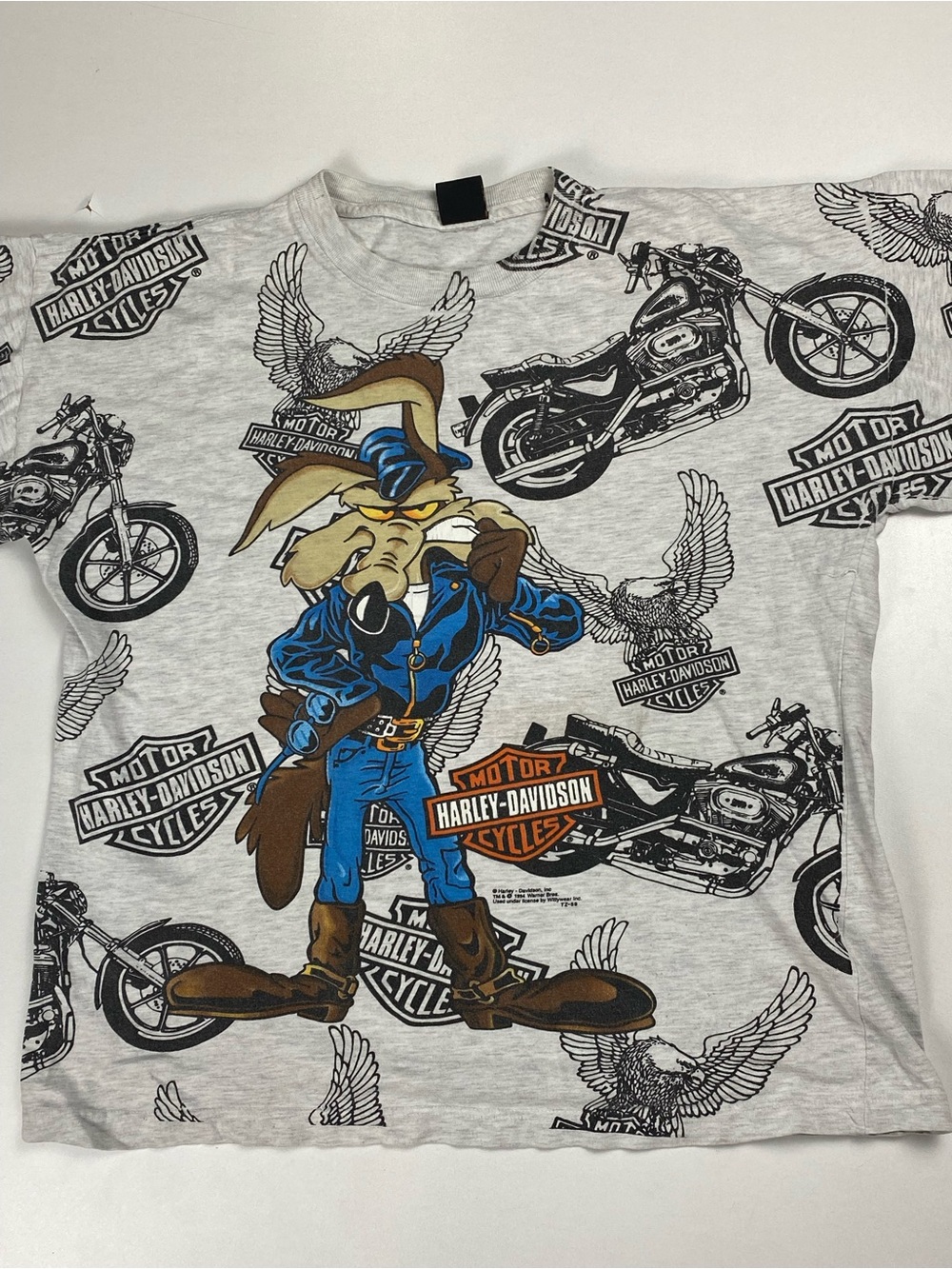 1994 Vintage Harley-Davidson Wile E Coyote AOP tee - L to XL fit